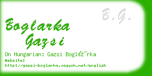 boglarka gazsi business card